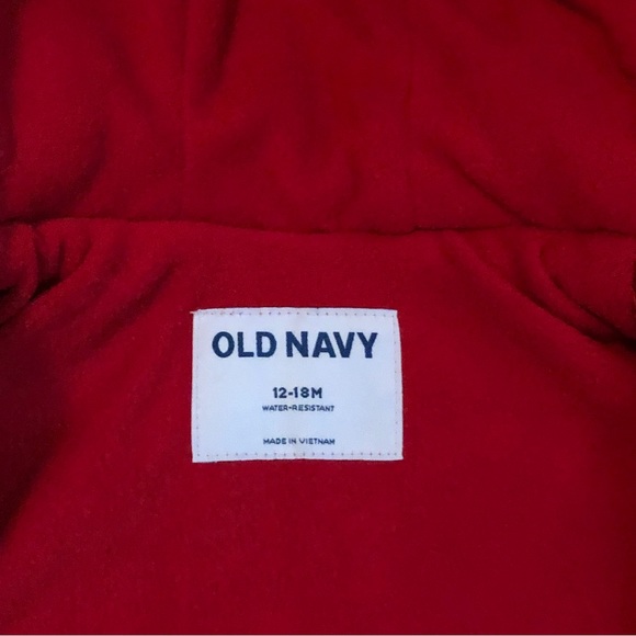 New Old Navy Frost Free, Red Buffalo Checker Quilted Puffer Jacket 12-18M - Picture 3 of 8